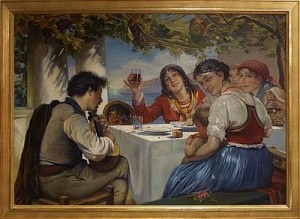 Spanskt Gästabud by Martin ARONSON-LILJEGRAL - auction artwork with signature