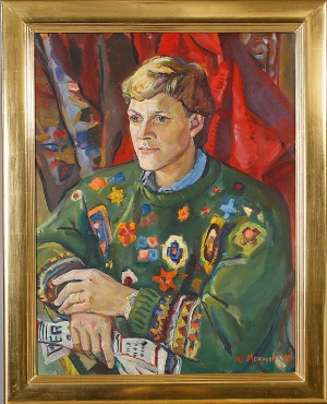 Mansporträtt by Yuri Aleksandrovich MEZHIROV - auction artwork with signature