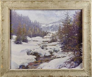 Vinterlandskap Med Vattendrag by Vassili Filippovich LEVI