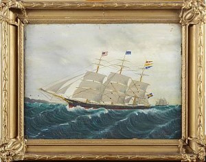 Fartygporträtt Anna by Axel ANDERSSON - auction artwork with signature