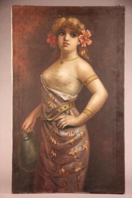 Depicting A Female Nude by Astley David Middleton ‘A.d.m.’ COPPER