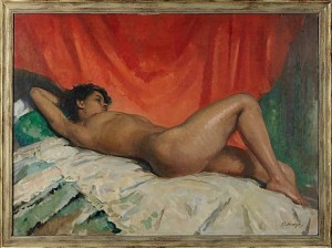Liggande Modell by Francis Edwin HODGE - auction artwork with signature