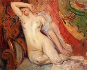 Naken Kvinna På Divan by Henry Alfred GSELL - auction artwork with signature