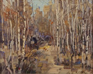 Autumn Path by Robert MOORE - auction artwork with signature