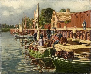 Fiskare Vid Kaj by Leon FAGERCRANTZ
