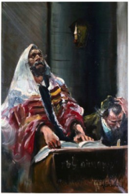 Toraläsning by ÖSTERLUND - auction artwork with signature