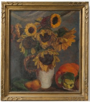 Still Life Of Sunflowers by John KOCH
