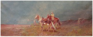 ökenryttare by F. PERCY - auction artwork with signature