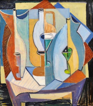 Stilleben I Kubistiskt Stil by Lennart CRONSIOE - auction artwork with signature