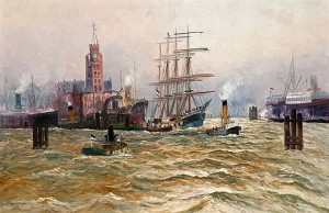 Harbour Of Hamburg by Alfred JENSEN