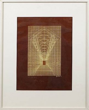 Study Fo Echo-chamber Man's Life, An Echo, Series by Agnes DENES - auction artwork with signature