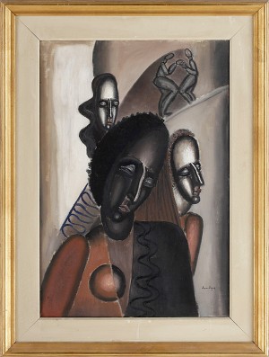 La Femme Noire Et Rouge by Suzanne ROGER