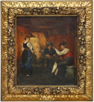 Musikstunden by Alois GABL - auction artwork with signature