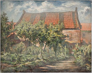 Motiv Av Hus I Trädgård by Hendrik Van BLOEM - auction artwork with signature