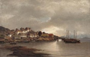 Kystlandskap Med Folkeliv by Reinholdt BOLL