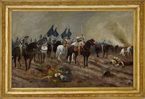 Slaget Vid Lutzen Med Gustav Ii Adolf by Carl Gabriel WADELL