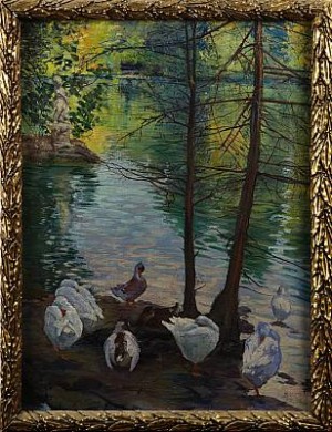 Strandbild Med Sjöfågel by Luigi ROSSETTI - auction artwork with signature