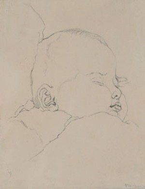 Sleeping Child by Rudolf WACKER