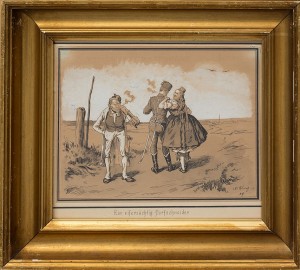 Ein Eifersüchtig Dorfschneider by Niels WIWEL - auction artwork with signature