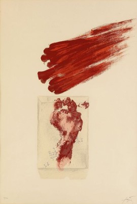Untitled, (lit: Galfetti 349) by Antoni TAPIES