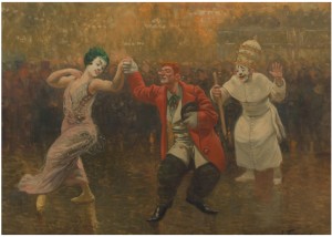 Trois Interpretes by Joseph FAVEROT - auction artwork with signature