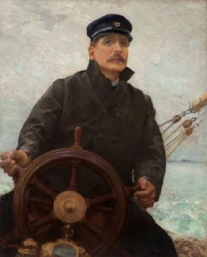 At The Helm (edward Dale Toland) by Robert William VONNOH