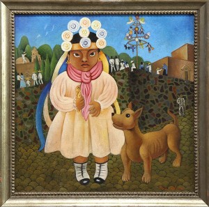 Girl And Dog by Rosa ROLANDA - auction artwork with signature