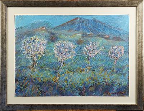 Primi Mandorlio Sul Vesuvios by Carlo MONTARSOLO - auction artwork with signature