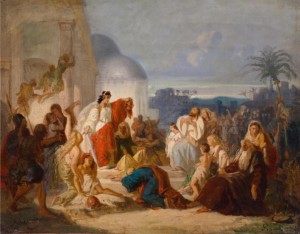 Judith Shows The Head Of Holofernes To Her People by August Von HECKEL