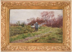 Rast Vid Elden by Joseph Félix BOUCHOR - auction artwork with signature