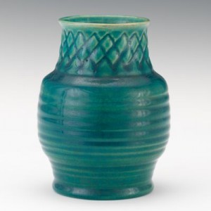 Studio Pottery Vase With Rigged Sides by John Paul MILLER