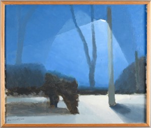 Vinterlandskap I Lampsken by Elvin LARSSON - auction artwork with signature