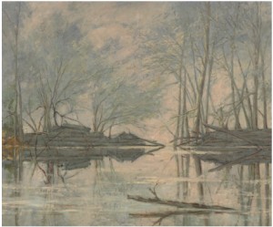 The Ruined Dam by James Whitney FOSBURGH - auction artwork with signature