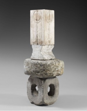La Colonne Du Baiser, Composition En 4 Parties, Plâtre Et Pierre by Constantin BRANCUSI