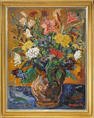 Blomsterstilleben by Albin AMELIN