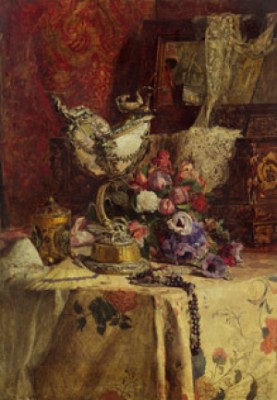 Stillleben Mit Nautiluspokal by Hugo CHARLEMONT