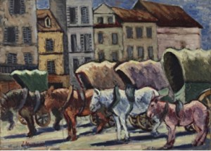 Chevaux Et Carioles by Jakob MACZNIK - auction artwork with signature
