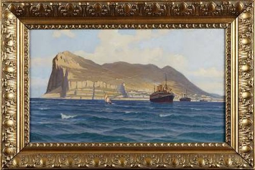 Gibraltar by C SCHÖN - auction artwork with signature