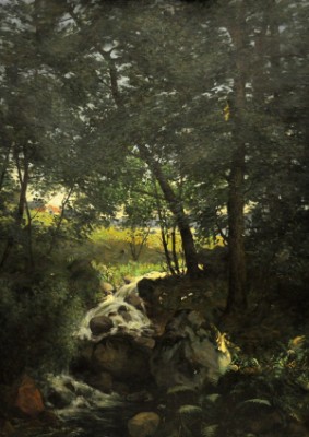 Motiv Av Svensk Sommar Med Vattendrag Genom Skog by Herman FEYCHTING - auction artwork with signature