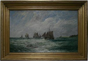 Segelfartyg Vid Kust by Edwin HAYES
