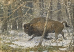 Bison by Efim Alexandrovich TIKHMENEV - auction artwork with signature