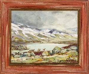 Reinsdyr På Videseter by Karl Vilhelm ANSTENSEN - auction artwork with signature