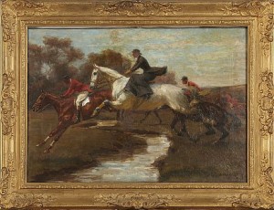 Jaktritt by Oskar MERTÉ - auction artwork with signature