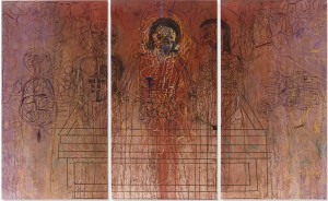 Triptych Grablegung by Hermann NITSCH - auction artwork with signature