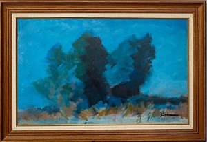 Blå Landskap by Paavo SIRKKUNEN - auction artwork with signature