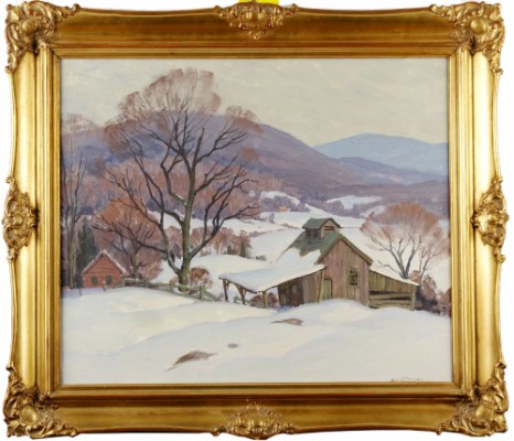 Vinterlandskap Från Vermont, Usa by Arthur LINGQUIST - auction artwork with signature