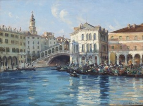 Le Marché Du Rialto by Alfred Aloysius SMITH