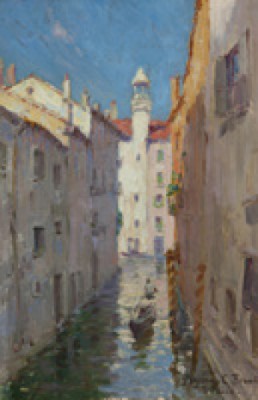 A Little Canal In Venice by Benjamin Chambers BROWN