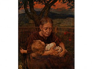 Grossmutter Mit Einem Kleinkind by Hans THOMA - auction artwork with signature