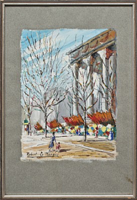 Stadsmotiv by Robert Le BERGER - auction artwork with signature